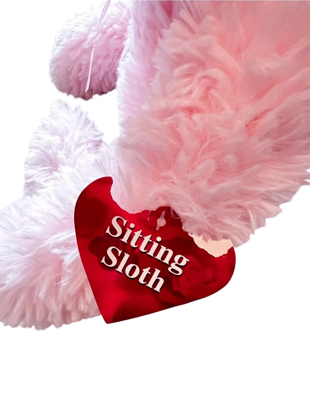 Dan Dee Collector's Choice Pink Sloth with Sheer Pink Neck Bow